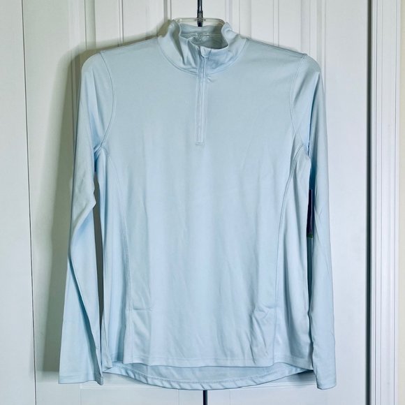 Eddie Bauer Quarter Zip Pullover in Country Air/Silvery White (L) New With Tags - Picture 3 of 11